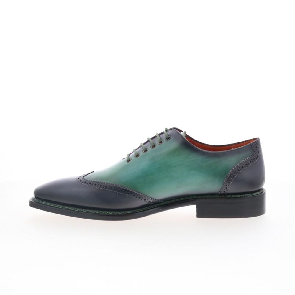 Mezlan Mens Mez WingTip Green Shoes (NWT) - Picture 3 of 4